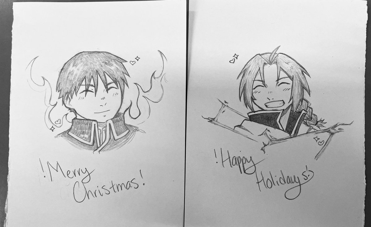 Drawing cute little Christmas stuff for my students gets me through the day LMAO

Even tho Roy looks like he's royally pissed off 