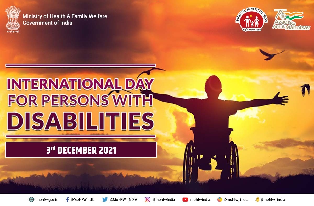 A day to recognize the differently abled amongst us. Spread awareness to end stigma. 

#InternationalDayofPeoplewithDisabilities #SwasthaBharat #HealthForAll