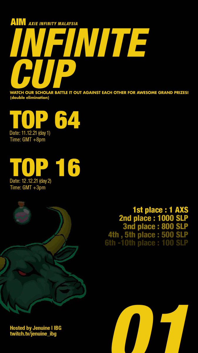 Mark the date guys and get ready to watch our scholars battle it out against each other!!! 
#AxieInfinity #InfiniteCup