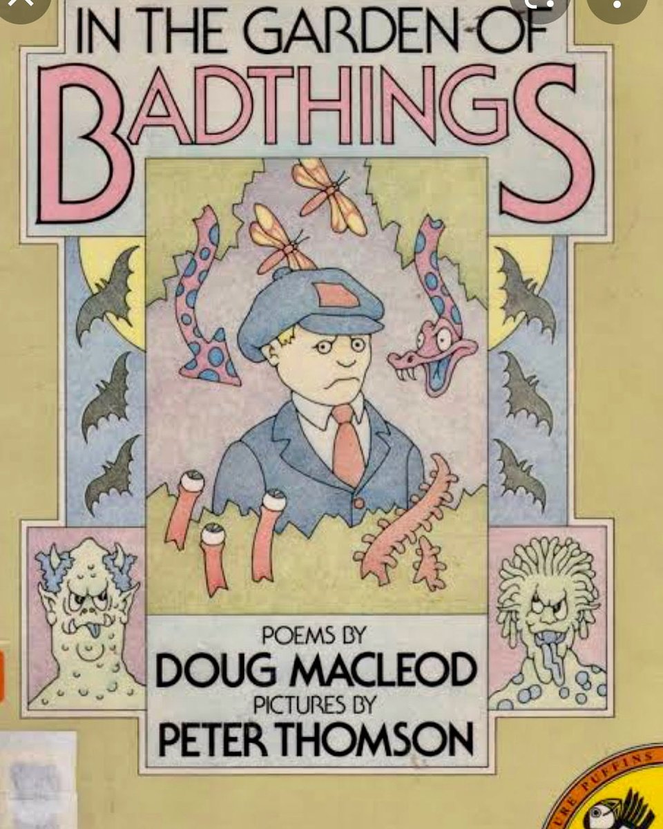 joylawn1's tweet photo. My favourite Doug MacLeod book, his first, is ‘In the Garden of Bad Things’. I could recite many of these funny poems and particularly loved ‘Brian is a Baddie’. A sad loss. #DougMacLeod https://t.co/o4xrbcNf43