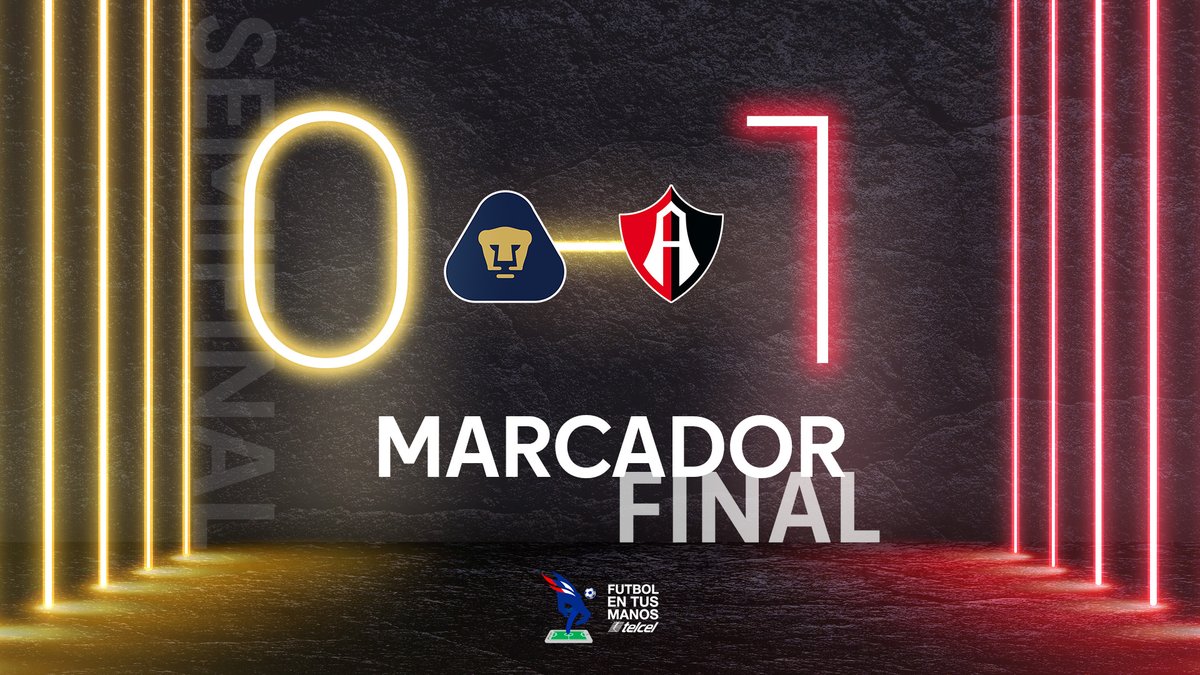 PumasMX's tweet photo. Marcador final @Telcel ⏱

#SoyDePumas https://t.co/eJLqf6M6gn