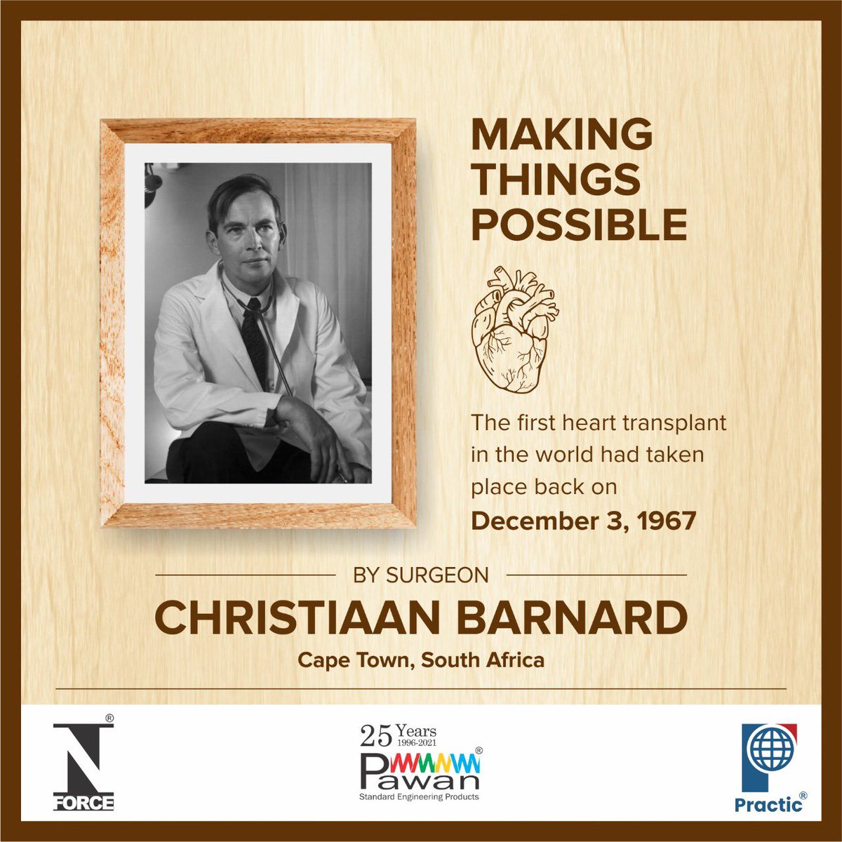 PawanGroup's tweet image. Thank you Christiaan Barnard to perform first successful human-to-human heart transplant and making things possible.

 #thankyou #makingthingspossible