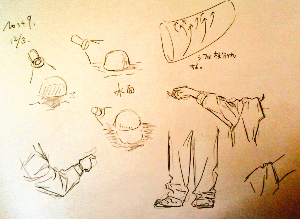 #一日一模写 349/365
1〜2枚目は下田スケッチ様イラスト 