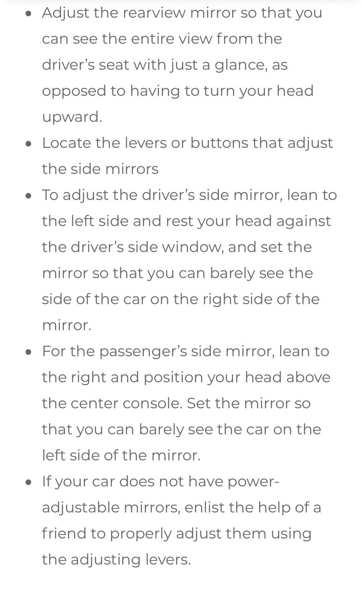 Phislash's tweet photo. Turns out, we have been adjusting our side mirrors wrong all along. 

The blind spots are big enough to hide a whole car, you only realise after crashing when changing lanes that it is there.

Avoid unnecessary accidents this December and adjust your mirrors properly. https://t.co/GQFF08rfjC