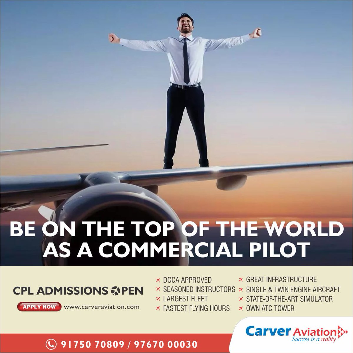 Carveraviation's tweet photo. Hurry Up !!
Admissions closing soon for December batch!
Contact: 9175070809 / 9767000030
#CPL #skilledpilot #careergoals #aviation #pilottraining #pilotlife #flightschool #aviationdaily #airlinepilot #avgeeks #flyingschool #admissionsopen #carverlife #carveraviation #baramati https://t.co/Hx8oVGiUT7