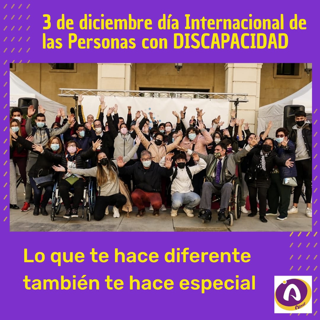 3 de #diciembre Día de la #discapacidad y este año bajo el lema: Lo que te hace diferente te hace especial. 
Potenciar nuestra capacidades, descubrir nuestras características y compartir las emociones nos hace únicos.