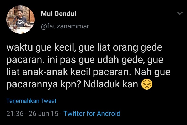 Damazta1's tweet photo. 2015 - 2021 akhir tetep jomblo, pertahankan kekonsistenmu nak @fauzanammar https://t.co/2I1lz8PhpZ