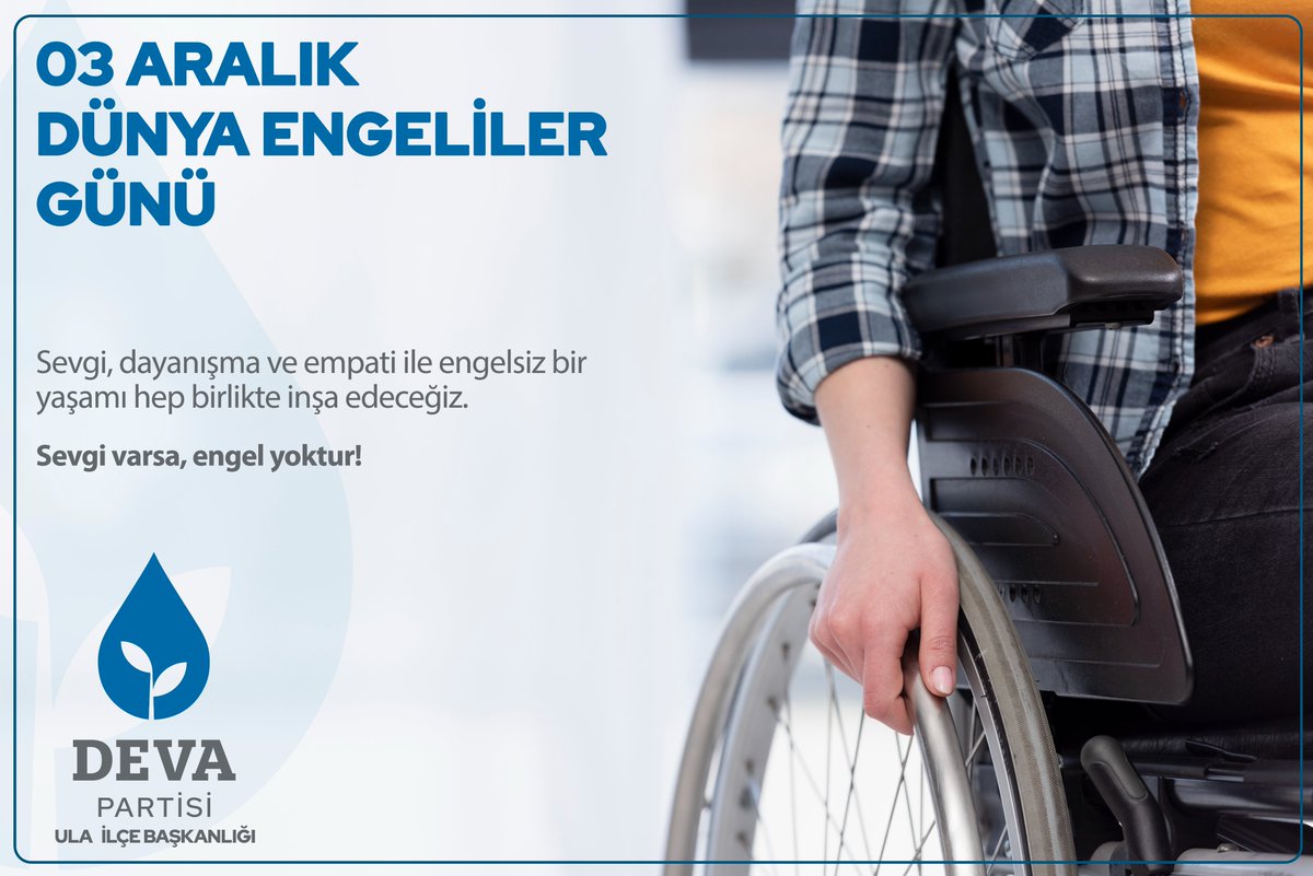 devaula48's tweet photo. Sevgi, dayanışma ve empati ile engelsiz bir 
yaşamı hep birlikte inşa edeceğiz. 

Sevgi varsa, engel yoktur!

#dünyaengellilergünü #sevgivarsaengelyoktur

@alibabacan  @mugladeva @MeltemGurler @tolgakeskin48 https://t.co/l2qkPrxThq