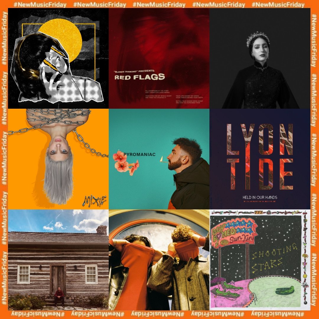 #NewMusicFriday

▪️Kids In America, Ishmael - sad songs
▪️Blonde Diamond - red flags
▪️ELATRASI - immunity
▪️MIXIE - run away
▪️Conal Kelly - pyromaniac
▪️Lyon Tide - held in our hands
▪️Taylor Simpson - drifting
▪️DUAL - magic
▪️Boy Romeo, Sun Kin - shooting stars
