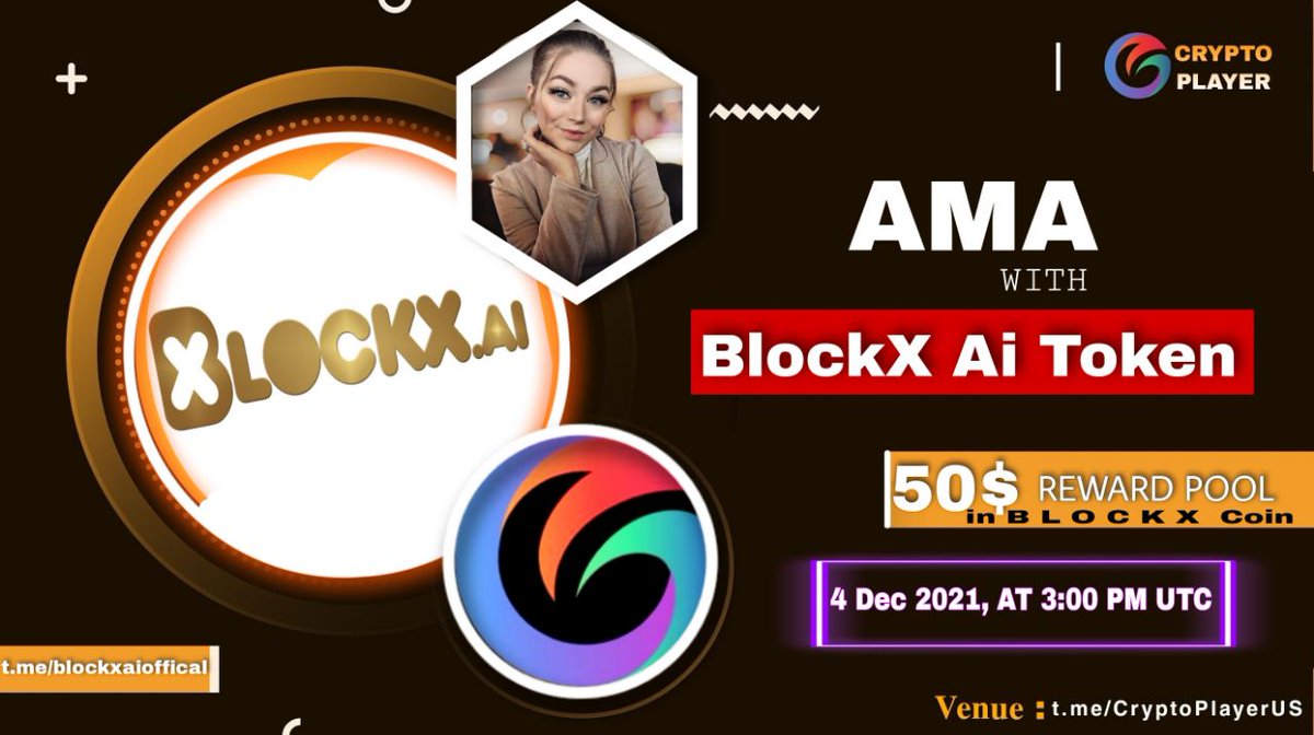 blockzeno's tweet photo. We are Glad To Announce our next #AMA with BlockX Ai Token

🗓 DATE: 4 December 2021
⏰TIME: 03:00PM  UTC
🎙️VENUE : https://t.co/Rr0FTYLmn6

🤑𝗥𝗲𝘄𝗮𝗿𝗱𝘀 𝗣𝗼𝗼𝗹 : 50 USDT in Block 

‼️Rules: 

📌 Follow us &amp; @blockx_ai
🪅 Like &amp; Retweet

🔏 Max 5 Questions  &amp; tag 2 Friends https://t.co/Mm88QMD6tt