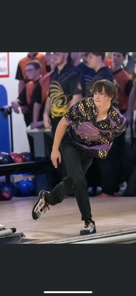 Varsity Girls beat defending D2 State Champs, Coldwater, at home &amp; our Varsity Boys took their first loss of the season 💜🎳💛