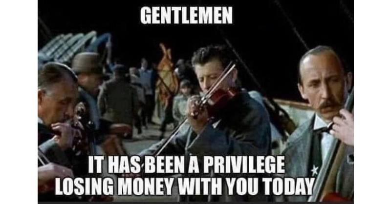 TrustWallet's tweet photo. Me and the crew after throwing our money at today's new 💩coin https://t.co/s3kO7QNYBk