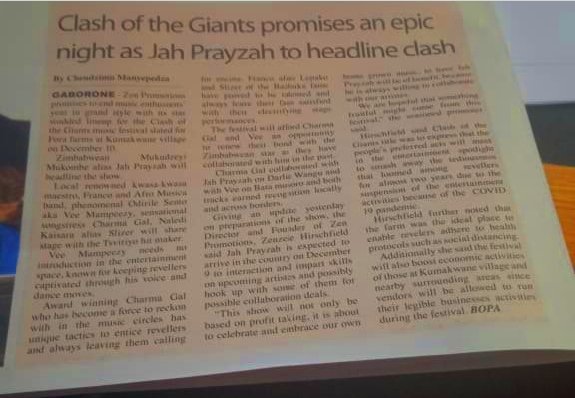 hennymaps's tweet image. #07DaysToGo || Grab a copy of today's Daily News to read about Clash of The Giants event slated for Dec 10th 2021. Tickets available at Liquorama &amp;amp; House Of Khumali (Molapo Crossing).

#ClashofTheGiants +267 72 854 791 for inquiries , Like &amp;amp; follow Clash of the Giants FB page!