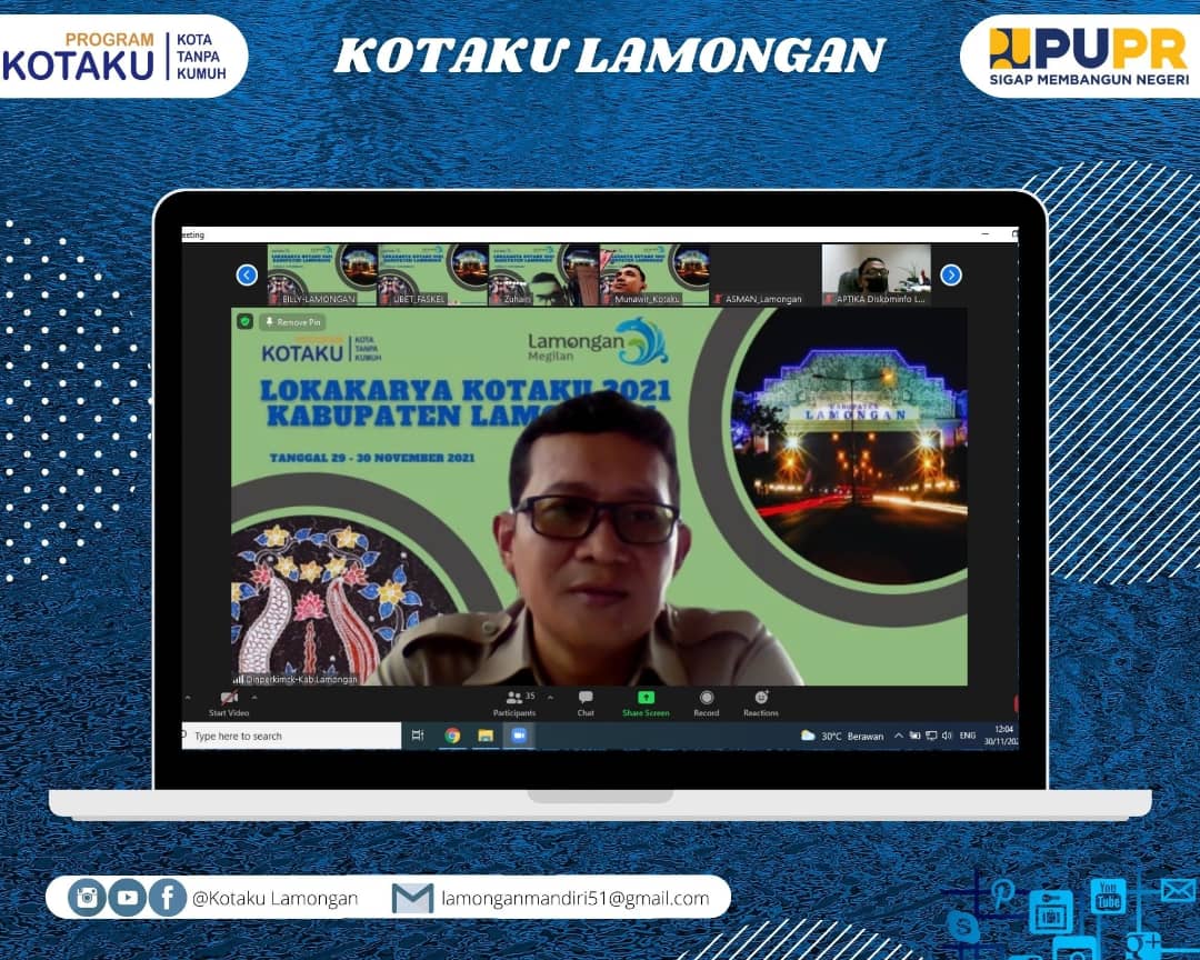 osp3jatim's tweet photo. Penggerak program Kota Tanpa Kumuh (Kotaku) mengelar lokakarya bersama Organisasi Perangkat Daerah (OPD), Senin (29/11/2021). Meski secara virtual, lokakarya berjalan selama dua hari  itu difokuskan membahas sederet program pembangunan dan pemeliharaan infrastruktur padat karya. https://t.co/HAizglpKWH