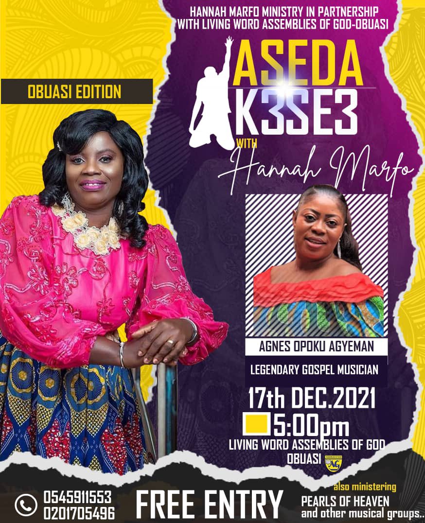 RealHannahMarfo's tweet photo. Obuasi, I am coming your way with ASEDA K3SE3

My friends, family, fans and followers Please share for me

Thank you

Nyame Nhyira mo nyinaaaa 

#HannahMarfo 
#ThankYouJesus https://t.co/LLaO9mZXTX