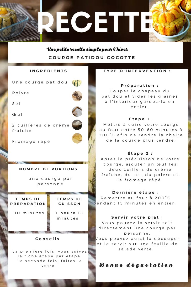 #bonweekend 
#VendrediRecette
Découvrez notre recette de la semaine, une recette simple à préparer, pour un prix mini, 5 euros pour deux personnes.
#vendrediLecture
#recettesimples
#recettesaine
#recettepascher
#recettedhiver