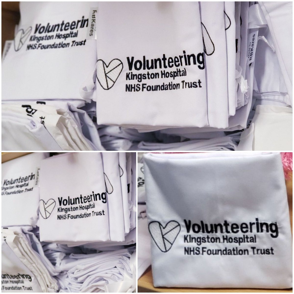 Thank you <a href="/rbkares/">RBKares</a> for these    sustainable and personalised laundry bags created for our volunteers @KingstonHospNHS