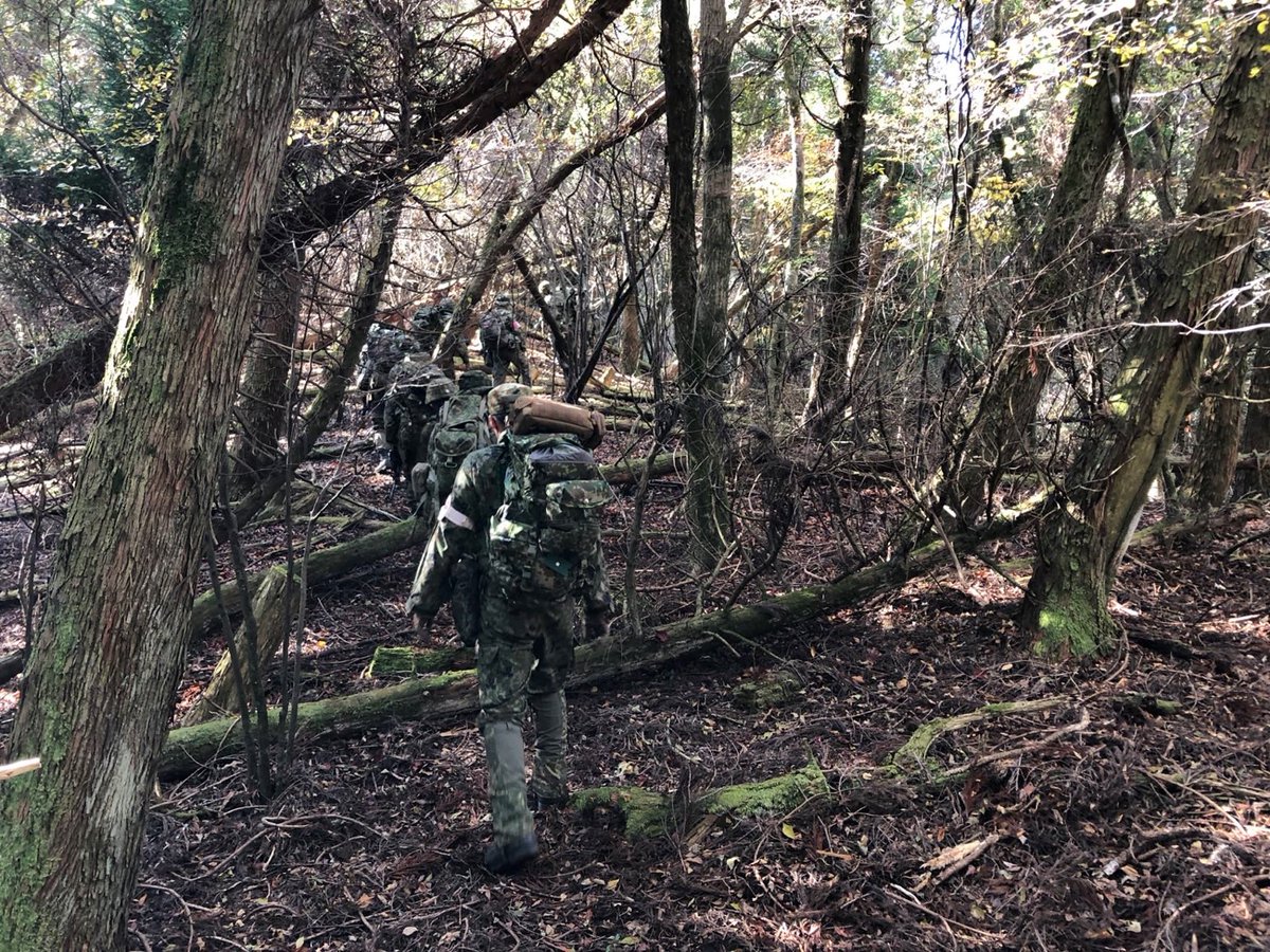 レンジャー集合教育④】 作戦を想定した山地での訓練は、非常呼集から