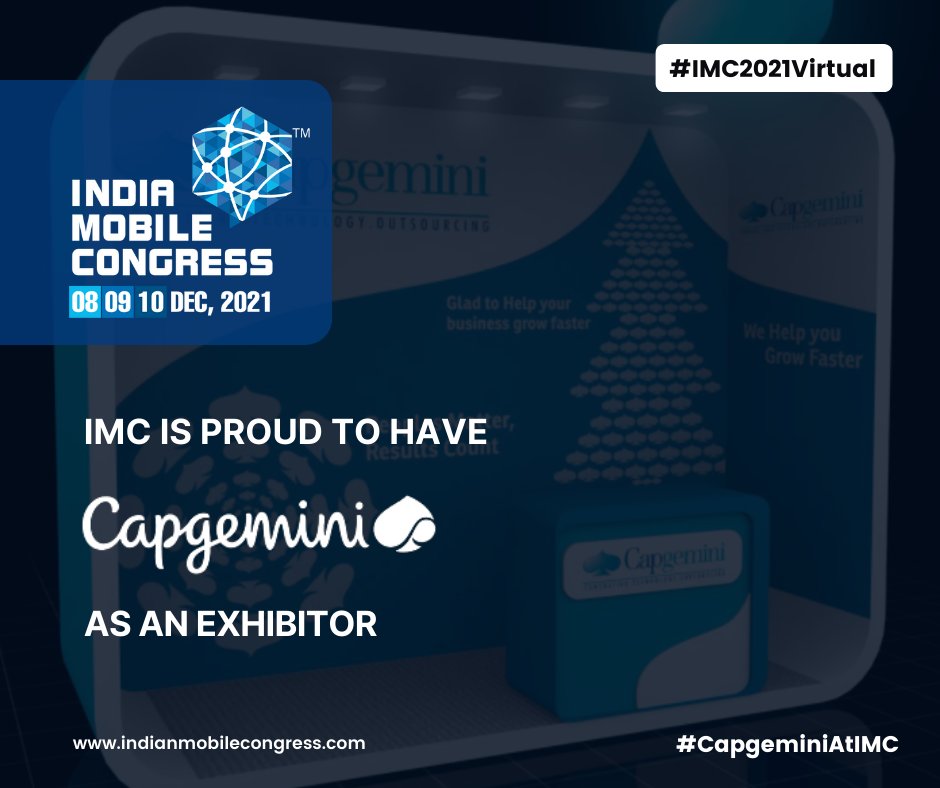 exploreIMC's tweet photo. IMC is proud to have CAPGEMINI as a Valued Partner. @CapgeminiIndia is going to be our "Exhibitor". #CapgeminiAtIMC
@exploreIMC @ConnectCOAI @DoT_India
Register here to interact with CAPGEMINI at #IMC2021Virtual
https://t.co/JQ3wPFdwBw https://t.co/U2gVlnwKl5