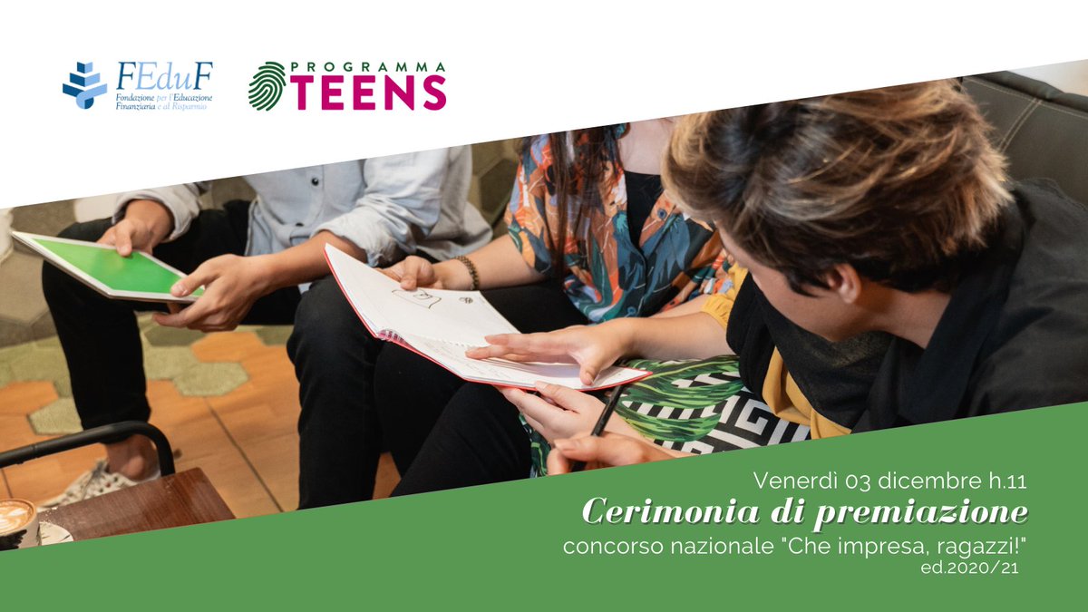 feduf_'s tweet photo. Chi alzerà la coppa del vincitore della 14^ edizione del Concorso Nazionale “Che impresa, ragazzi!”?
Per scoprirlo, alle h.11 sintonizzati insieme a noi e a #StartingFinance per prendere parte alla cerimonia di premiazione. Che vinca il migliore!🏆 https://t.co/llsVMKLS2o