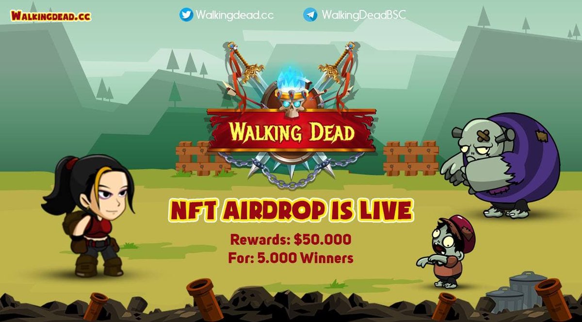 WalkingDeadBSC's tweet image. 💧 Walking Dead @Airdrop 💧
🏆 Task:          ➕ Up to 400 WAD (~$10)

💠 Join Telegram : t.me/wadcommunity 
💠 Join channel : t.me/WADchannel
💠 Follow Twitter : @WalkingDeadBSC and retweet the pinned post.
💠 Tag 5 friend and enter your BEP-20 wallet in this post.