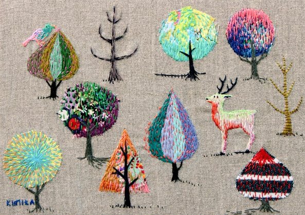 womensart1's tweet photo. Kimika Hara, contemporary hand embroiderer from Japan #WomensArt https://t.co/fyp9UCf34Z