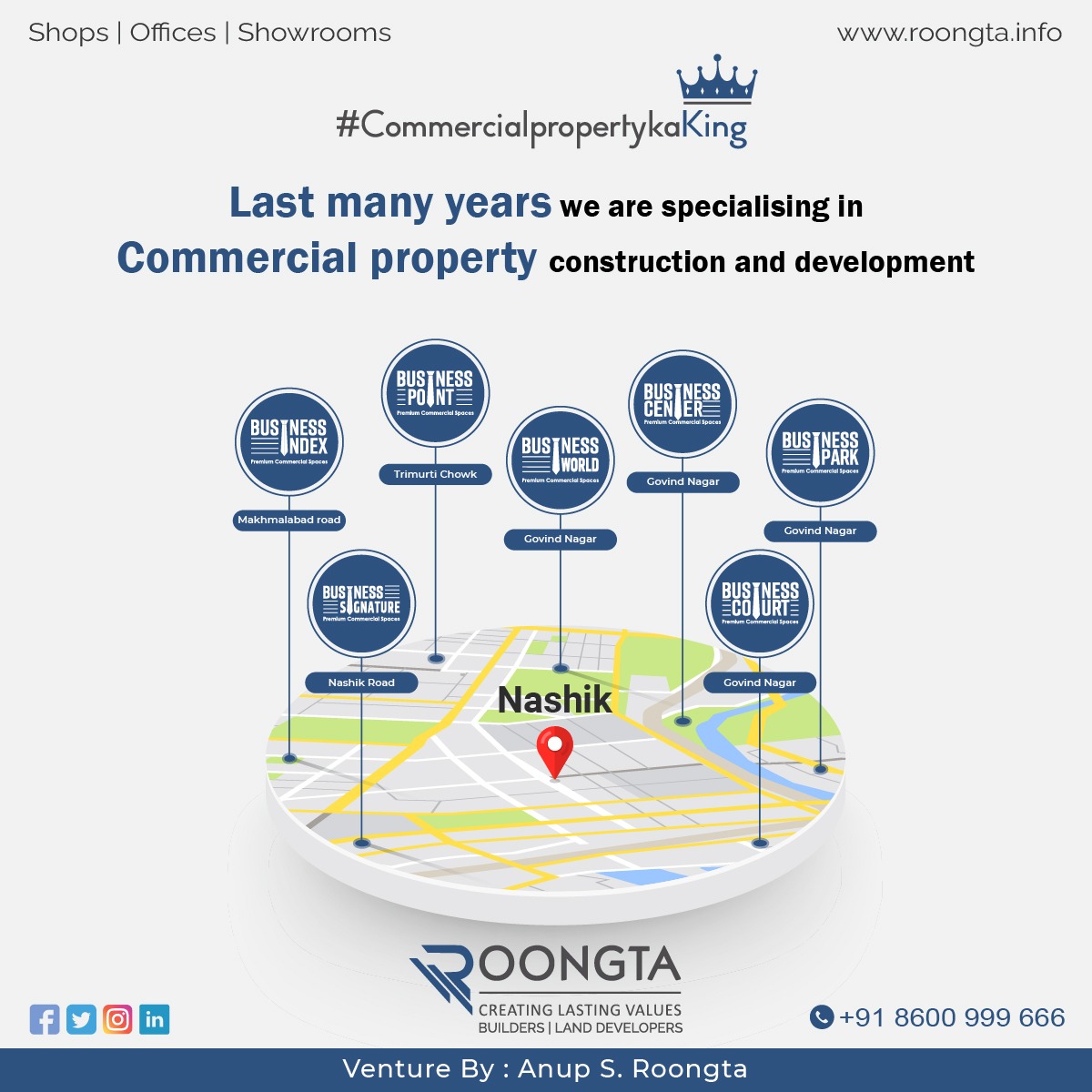 by_anup's tweet photo. Last Many Years We Are Specialising in Commercial Property Construction and Development.

For Enquiry &amp; Booking, please contact on 
+91 8600 999 666
.
.
.
.
#Roongta #nashik #nashikcommercial #nashikrealestate #shops #offices #showrooms #nashikproperty #builders #developer https://t.co/T4nh5Ybubp