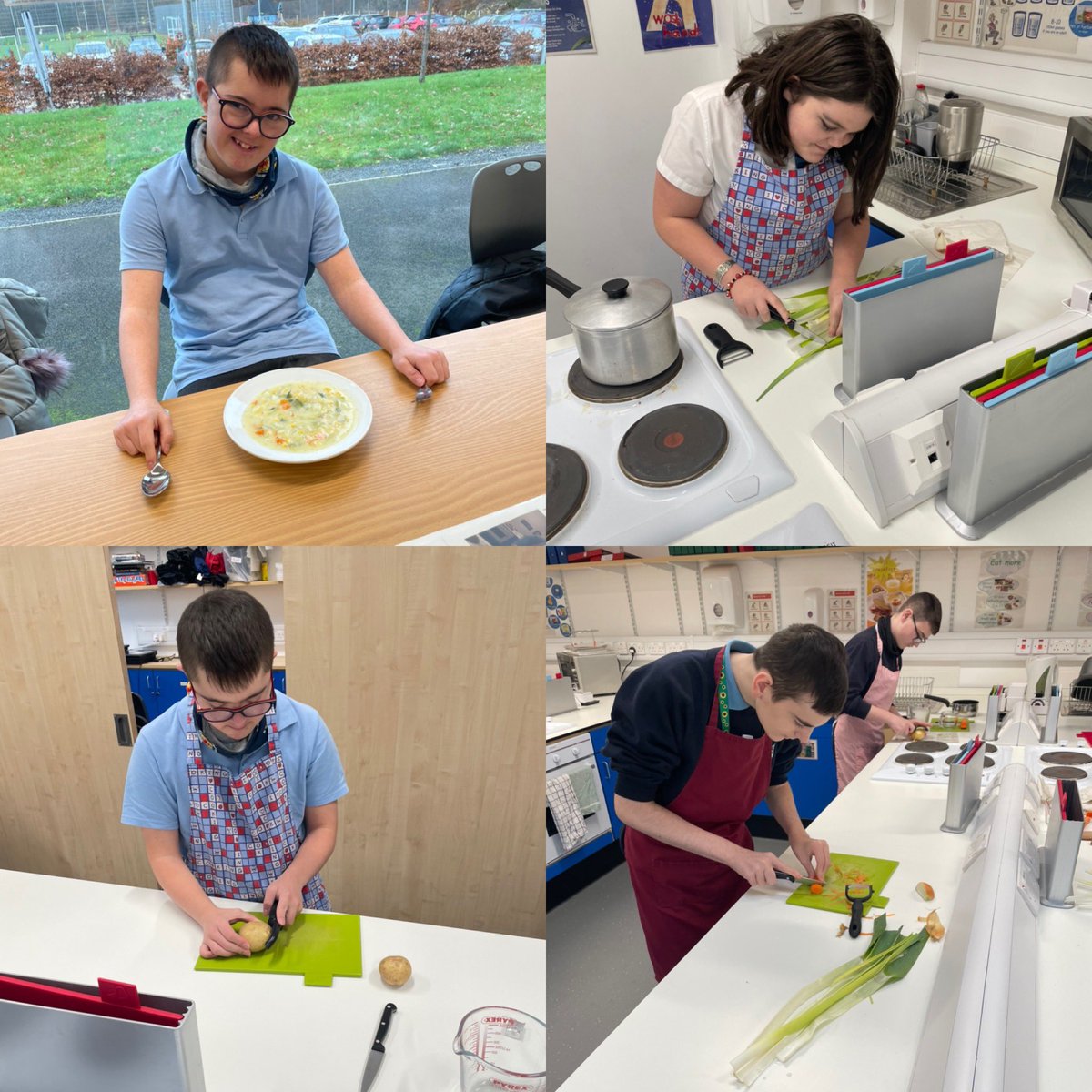 emmamcgheex's tweet photo. Thursday in #HomeEconomic S3A made some delicious Creamy Corn Chowder ๐ . Great team work ๐ช๐ป ๐๐ป https://t.co/Jr0hiyeEjK