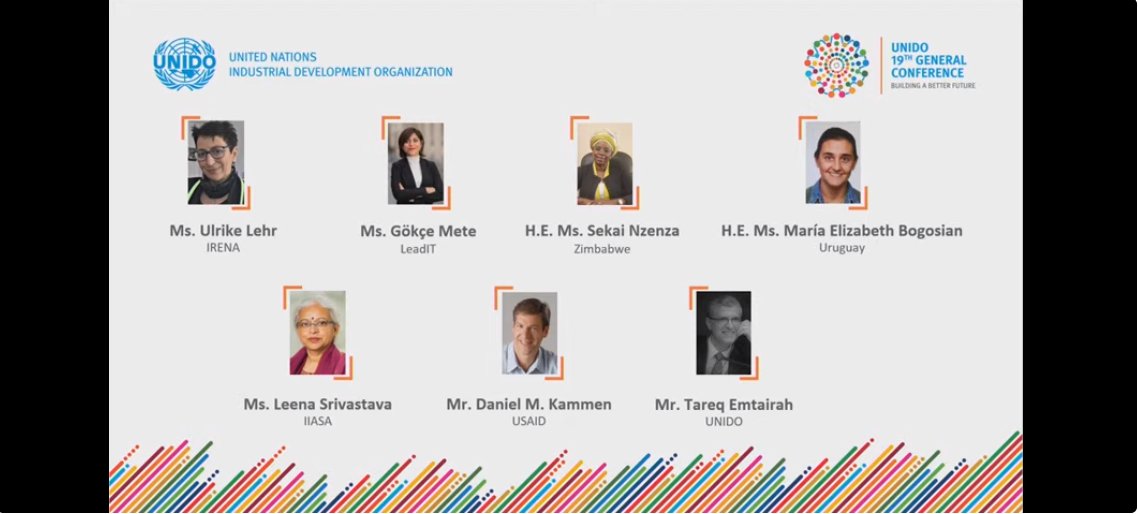 UNIDO's tweet photo. 🎥 Live NOW at #UNIDO19GC: Side-event on “Accelerating climate impact for Member States through inclusive & sustainable industrial development”!
Join our experts & policymakers in their discussion on carbon neutrality strategies ▶️ https://t.co/9nfgy0VvRW
#UNIDOenvironment https://t.co/TkivZIwirx