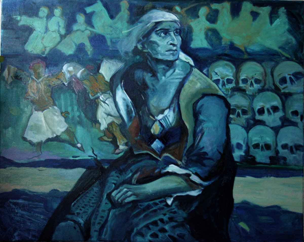 stathi_m's tweet photo. 200 years of Greek Independence. Oil on canvas, 80x100cm, 2021.After Delacroix. #painting #painter #art #artist #contemporaryart #contemporarypainting #oilpainting #drawing https://t.co/gipuZp2uHN