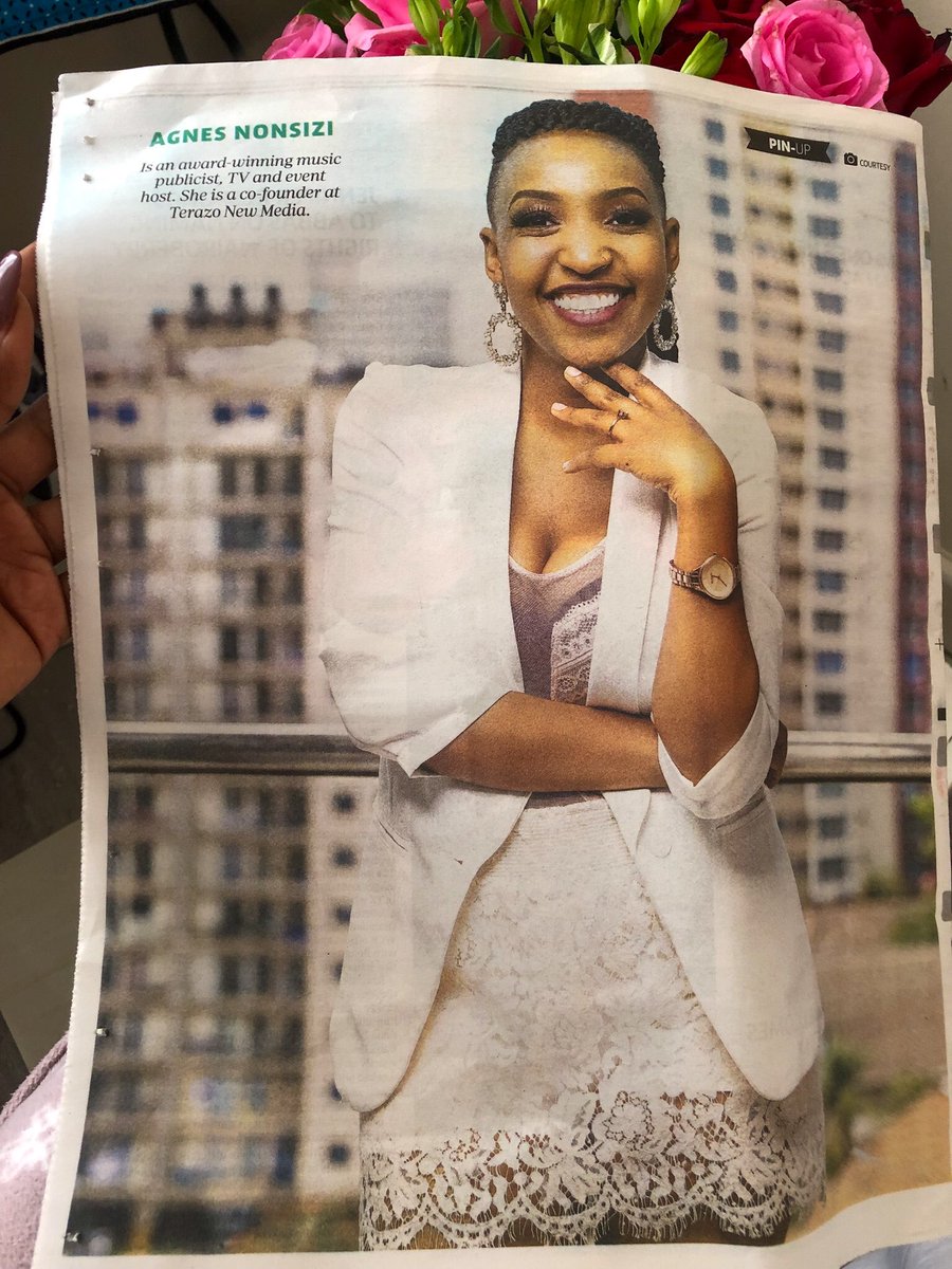 AgnesNonsizi's tweet photo. Good morning from yours truly in the pinup in today’s Standard newspaper. #TheePublicist #WeknowPR cc @TerazoNewMedia https://t.co/cQGZNFtPOu