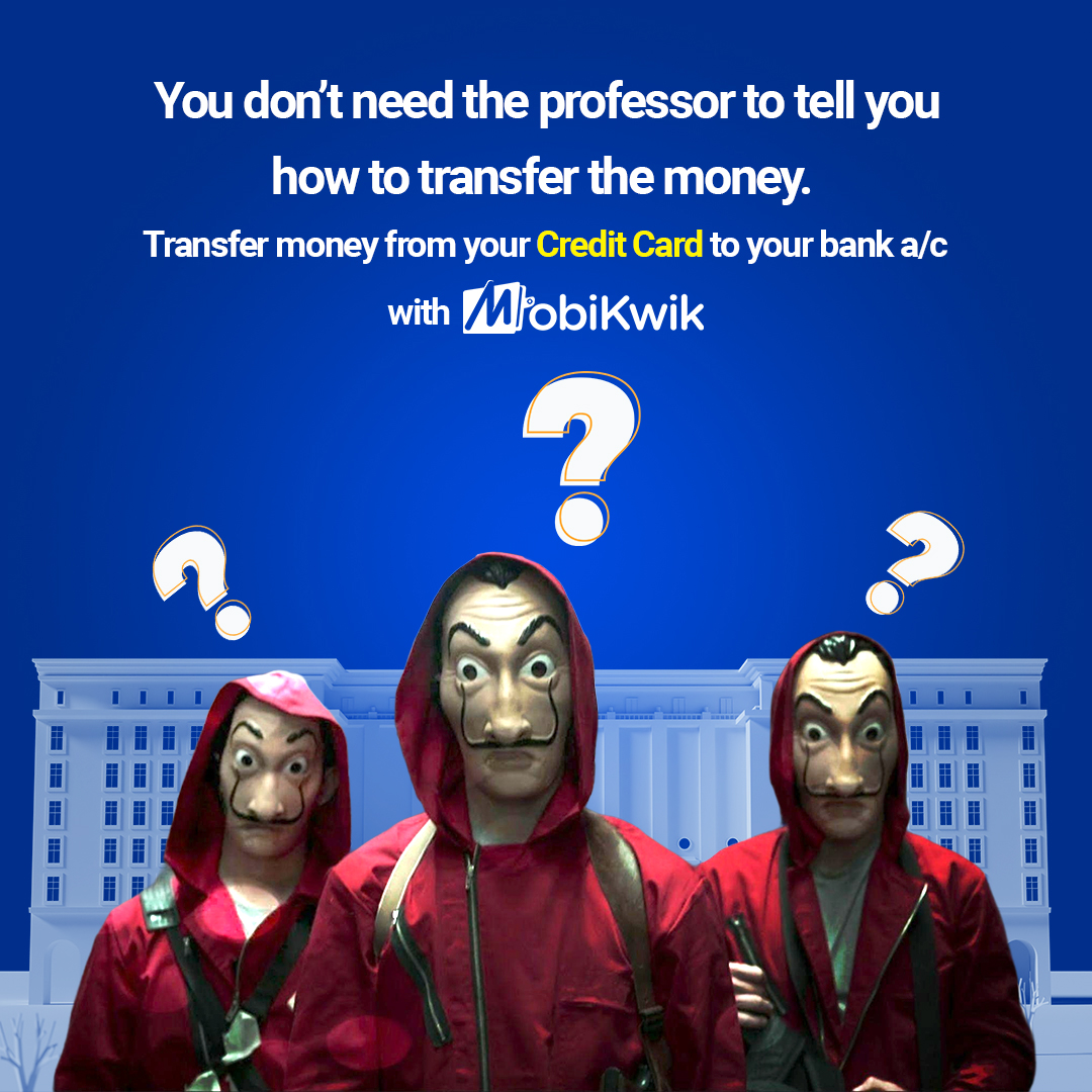 MobiKwik's tweet photo. Will they be able to do it? The world awaits to know. But you definitely can transfer money instantly from your credit card to your bank account only with MobiKwik.
#MoneyHeist #Season5 #Heist #Professor #IMPS #Transfer #MoneyTransfer #CreditCardTransfer #MobiKwik #Netflix https://t.co/uaEqUyknE0