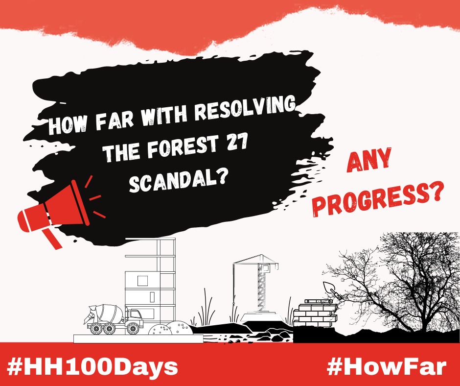 Quexified's tweet photo. If the illegality of settling in Forest 27 has been established, where are orders to evacuate?
Where are the plans to demolish all the property built there?
When will the settlers be held accountable?
How does the President plan to restore value to Forest 27?? #HH100Days #HowFar https://t.co/6DcMr17TPZ