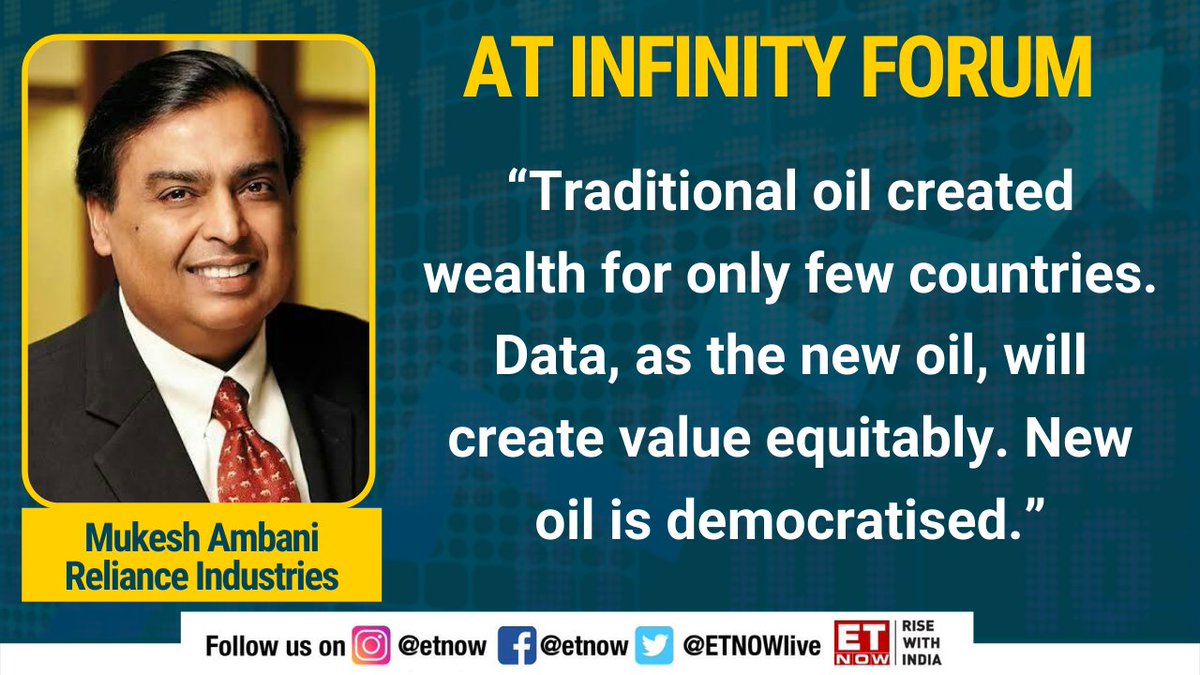 ETNOWlive's tweet image. #Blockchain is the technology I believe in, says #RelianceIndustries Chairman Mukesh Ambani.

Here’s what he said on #cryptocurrencies &amp;amp; the transition towards #digital world

#MukeshAmbani #RIL #Reliance #Crypto