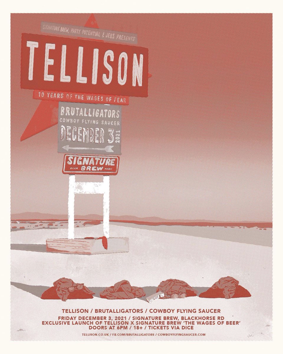 tellisontalk's tweet photo. Tonight in East London!! @brutalligators @CowboyFlyingScr @SignatureBrewBH https://t.co/KFAiwXbSHX