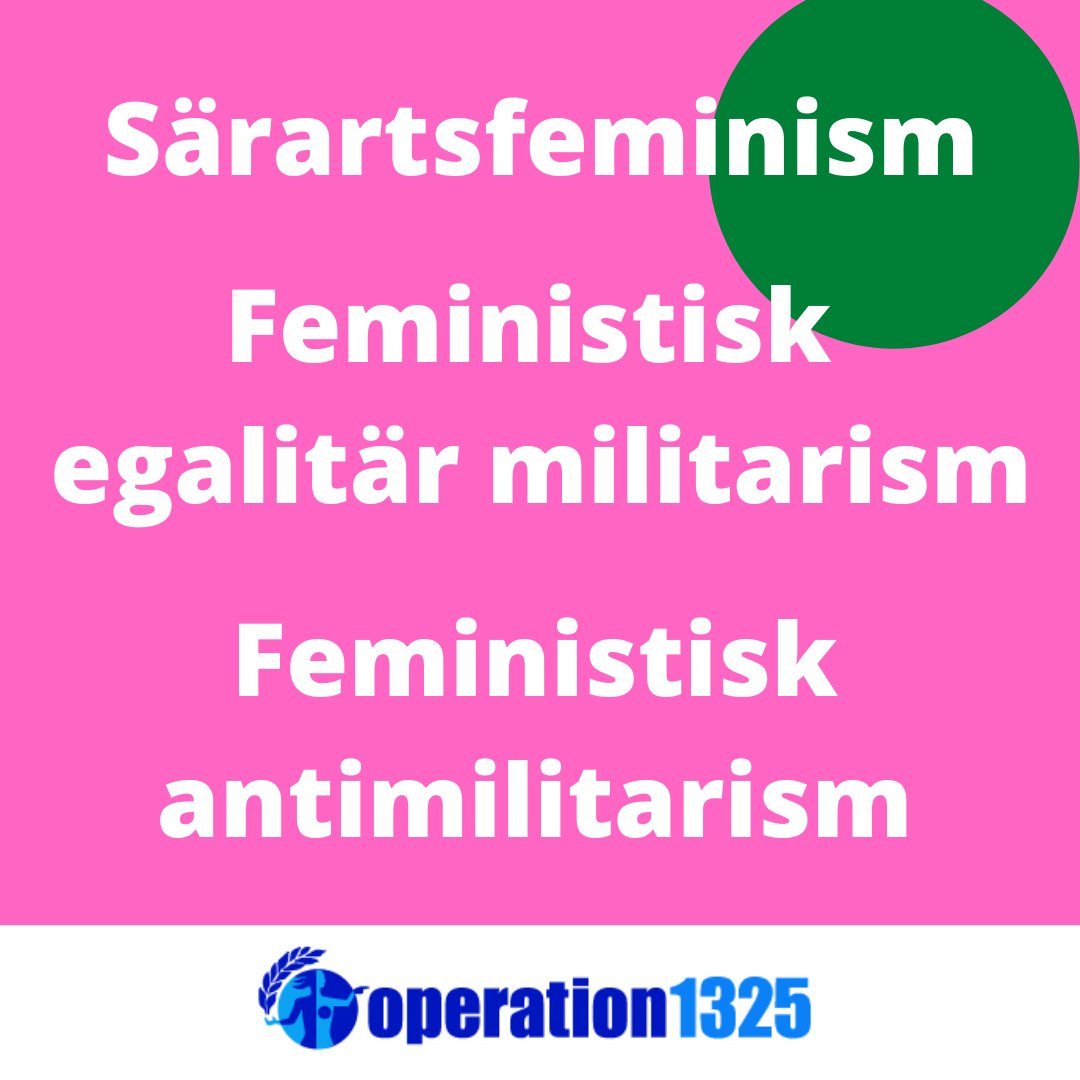 Operation1325's tweet photo. Det finns olika feministiska synsätt vad gäller fred och konflikt. Vilken typ av feminism förhåller du dig till? 
#SwissPeace 
#GenderConflictandPeaceBuilding 
#Operation1325 
#MoreWomenMorePeace 
#WomenPeaceandSecurity https://t.co/HEWgZG5rFX