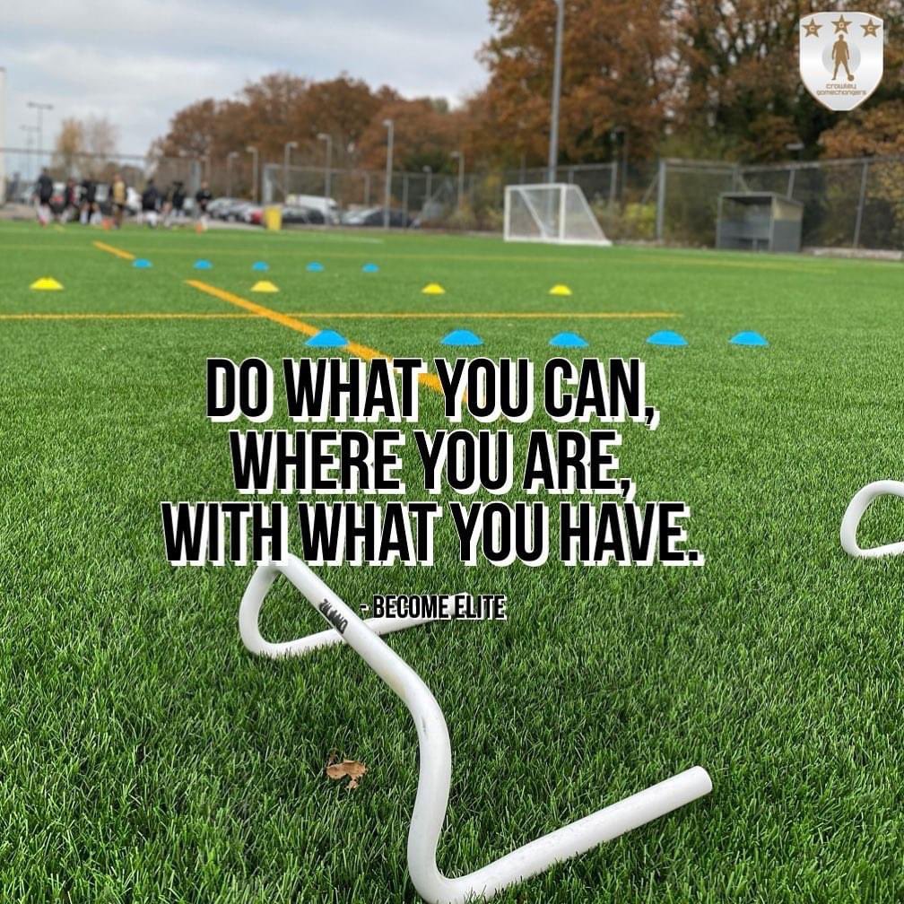 crgamechangers's tweet image. At CGC we encourage players to work hard outside of the academy environment, with whatever they have, wherever they are.
#gamechangerscommunity #footballequipment #trainingsetup #footballtrainingacademy #crawleybusiness #sussexfootball #shareablequotes #alwayskeepstriving