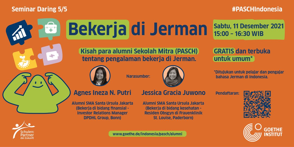 GI_Indonesien's tweet photo. Kamu punya mimpi untuk bekerja di Jerman? Yuk simak pengalaman dua alumni #PASCHIndonesia yang sedang bekerja di Jerman. #seminardaring terbuka untuk seluruh pelajar dan pengajar #BahasaJerman
#PASCH #IchundPASCH #GoetheInstitut #GoetheInstitutIndonesien #PASCHAlumni https://t.co/GXeY67UuWG