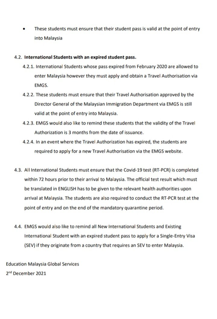 IIUM_IO's tweet photo. Reminder Regarding the Requirement for New &amp; Existing International Students to Enter Malaysia. https://t.co/d29UehQhBt