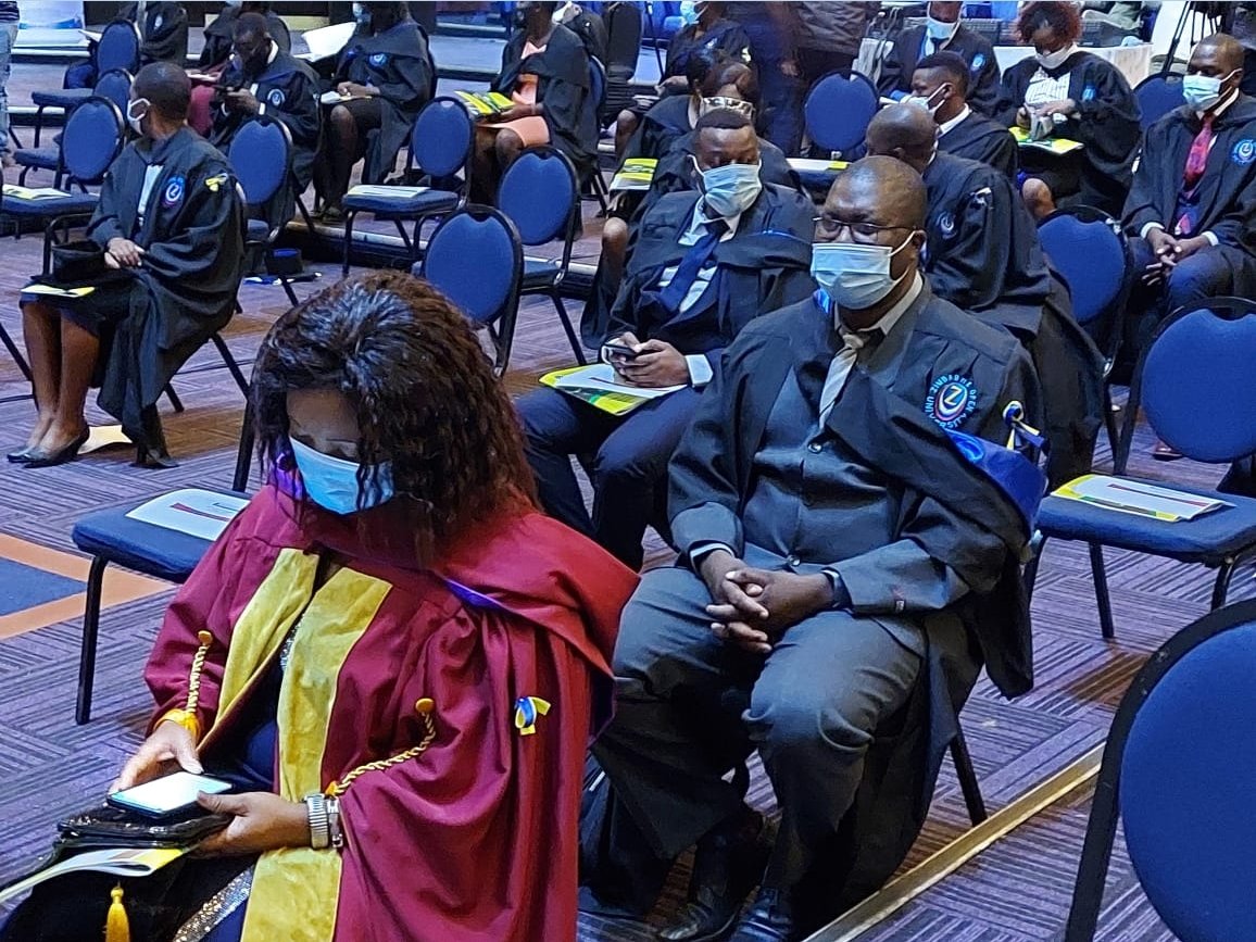 InfoMinZW's tweet photo. HE President @edmnangagwa has arrived at Harare International Conference Centre (HICC), marking the beginning of the #ZOUgraduation ceremony proceedings https://t.co/4dfyuKPW5W