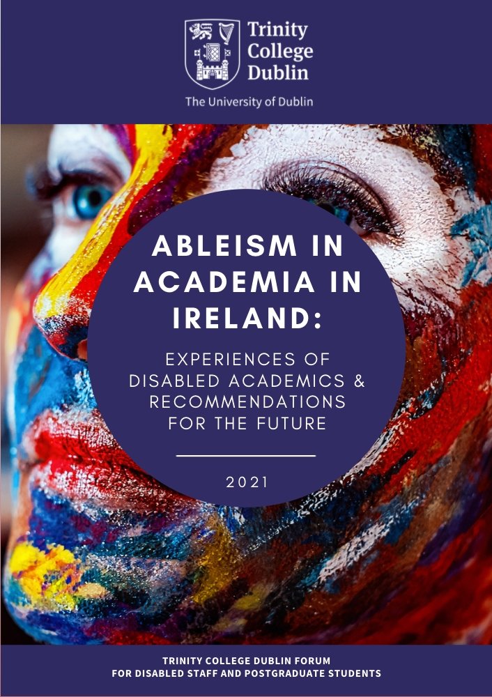 RathVivian's tweet image. Today is International Day for Persons with Disabilities.The theme is 'Leadership and participation of persons with disabilities toward an inclusive, accessible and sustainable post-COVID 19 world'.At @tcddublin we will launch our report  on Ableism in Academia @haarissheikh