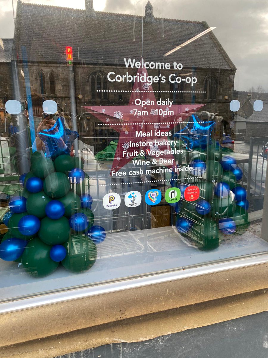 We had a amazing donation from a local entrepreneur
facebook.com/Up-in-the-Air-…
To brighten up Corbridge Co-op
<a href="/coopuk/">Co-op</a>
<a href="/michaelbouch68/">Michael Boucher</a> <a href="/VickiMains/">Vicki Mains</a> 
#MerryChristmas