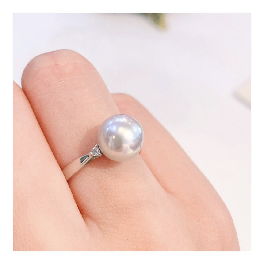 最大5万円OFFクーポン! 美品 Pt900 真珠 パール約9.4mm珠 ダイヤ計
