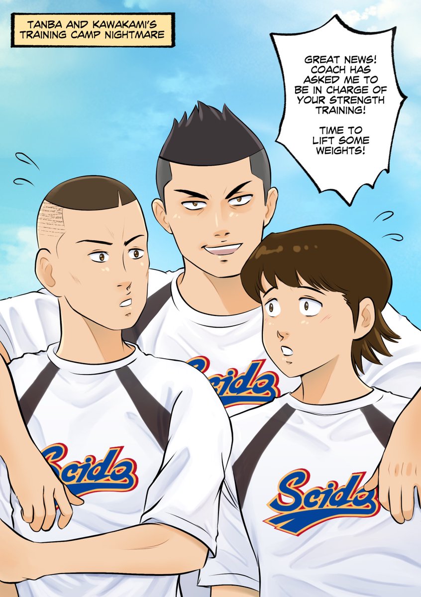Daiyanerd's tweet photo. Battery week continues with the prompt of training camp. Poor Tanba and Nori 😅 #batteryweek2021 @daiyaevents https://t.co/RGUsegfRoD