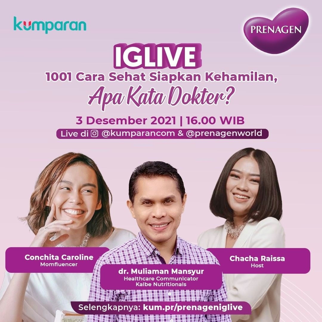 kumparan's tweet photo. 1 JAM LAGI!

Apa kata dokter tentang 1001 Cara Sehat Siapkan Kehamilan?

Simak jawabannya di IG Live kumparan bersama PRENAGEN, hari ini, pukul 16.00 WIB di https://t.co/aLgPIB938Y &amp; Prenagen. https://t.co/tp6cI4jxlt

#NutrisiLengkapIbudanBuahHati #CompleteForTwo #HamilYaPRENAGEN https://t.co/hrj6ksd1X7