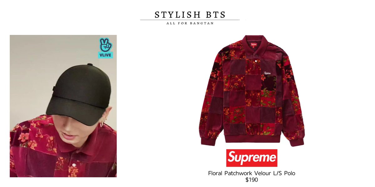 取寄商品 Supreme floral patchwork velour ジョングク - crumiller.com