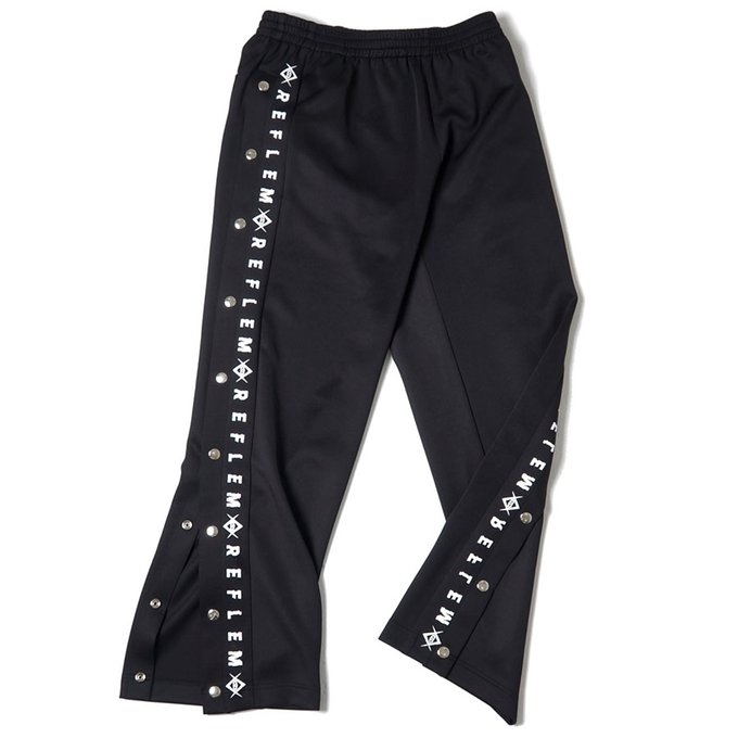 REFLEM サスペンダー付きサイドZIPジャージパンツ BLACK sler.com.br