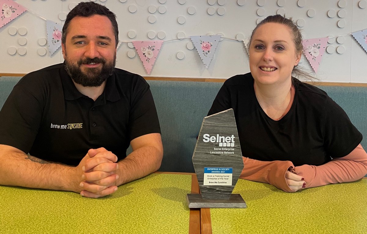 BrewMeSunshine's tweet photo. We won!!
Big thank you to everyone at @SelnetLtd for voting for us to be Work or Training Social Enterprise of the Year.
It means a lot to us &amp; is a testament to all our hard work in supporting volunteers through training - all whilst service excellent coffee and cake! https://t.co/Efju9BeHor