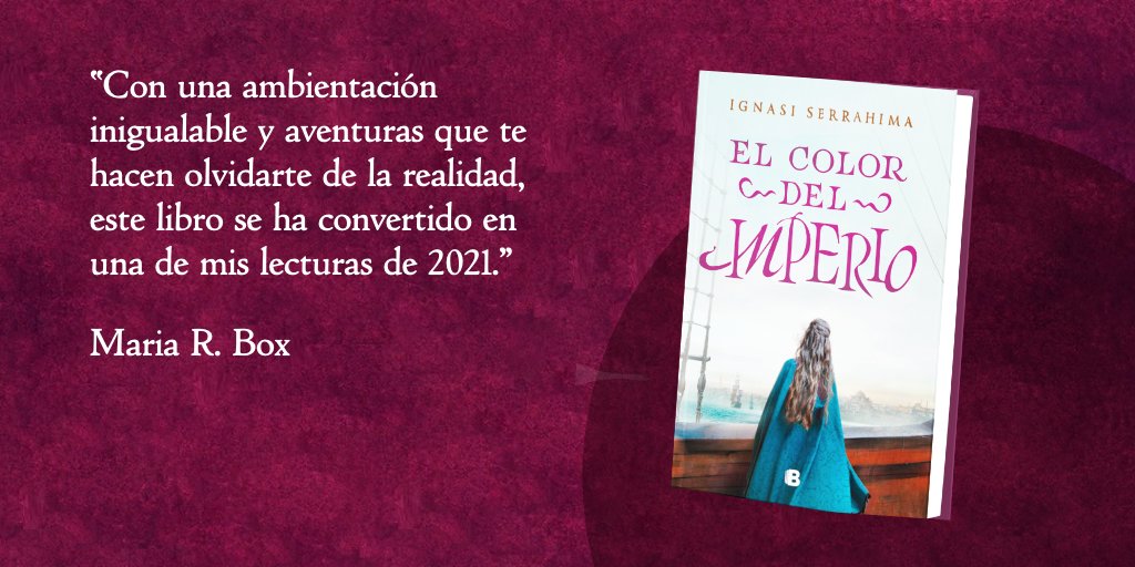 SerrahimaLibros's tweet photo. “Con una ambientación inigualable y aventuras que te hacen olvidarte de la realidad, este libro se ha convertido en una de mis lecturas de 2021.” @itsmariabox sobre #ElColorDelImperio de @IgnasiSerrahima https://t.co/hiCG95DiuA