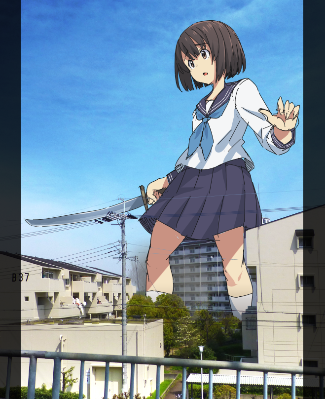 #見た人も無言で剣を構えた何かをあげる 